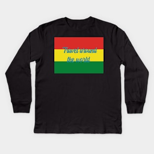 Travel Around the World - Bolivia Kids Long Sleeve T-Shirt